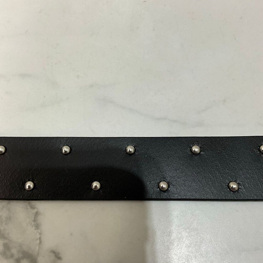LUCKY BRAND Black Leather Studded Belt Large - Picture 4 of 5